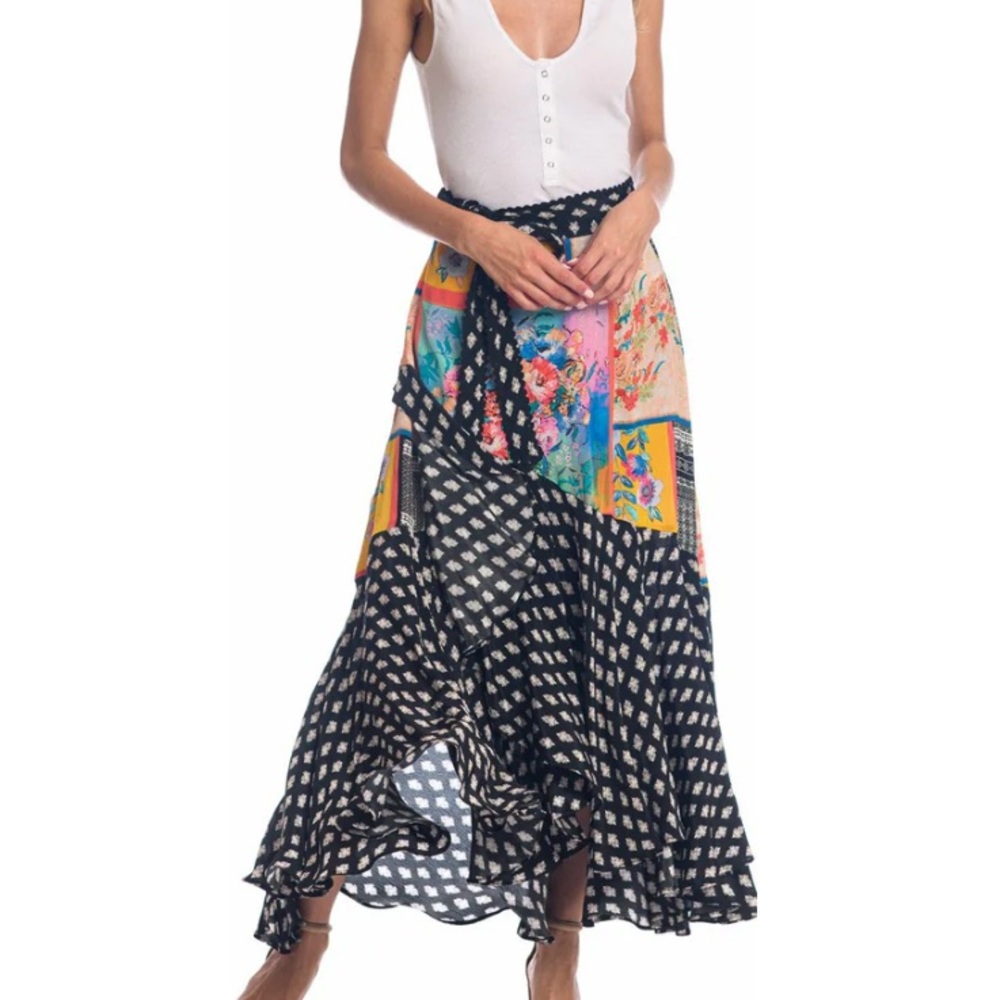 TOLANI Maxi printed skirt
